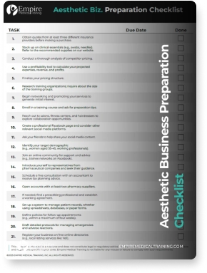 Aesthetic Business Preparation Checklist Download Picture