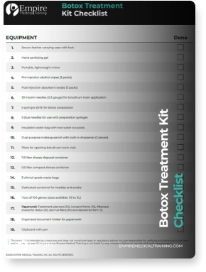 Botox Treatment Kit Checklist Download Picture