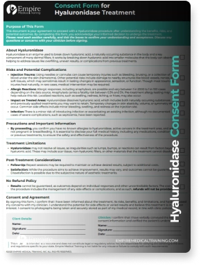 Hyaluronidase Consent Form Download Picture